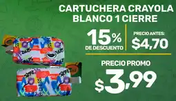 Coral Hipermercados Cartuchera crayola blanco oferta
