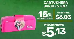 Coral Hipermercados Barbie cartuchera 2 en 1 oferta