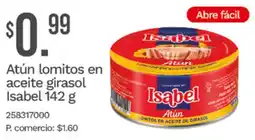 Tia Isabel atún lomitos en aceite girasol oferta