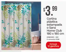 Tia Home club cortina plástica estampada o llana oferta