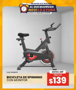 Novicompu Bicicleta de spinning con monitor oferta