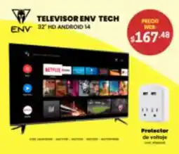 Novicompu ENV televisor tech 32" HD Android 14 oferta