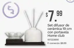 Tia Home Club set difusor de cerámica 19 cm con portavela oferta