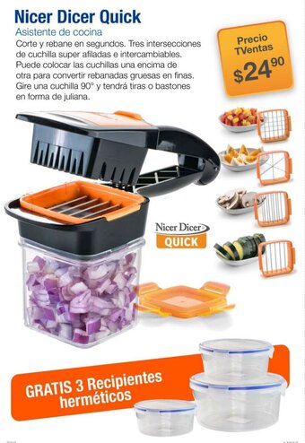 TVentas Nicer Dicer Quick Asistente de Cocina oferta