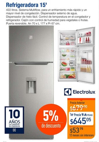 TVentas Electrolux Refrigeradora 15' oferta