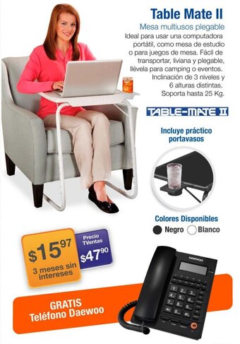 TVentas Table-Mate II Mesa Multiusos Plegable oferta