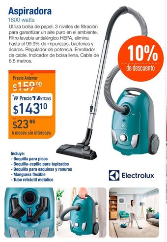 TVentas Electrolux Aspirador 1800W 6.5m oferta