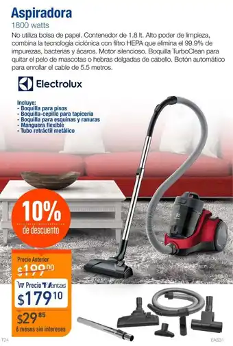 TVentas Electrolux Aspirador 1800W 5.5m oferta