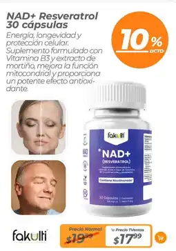 TVentas Fakulti NAD+ resveratrol oferta