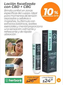 TVentas Loción focalizada con cbd + cbg herborė oferta