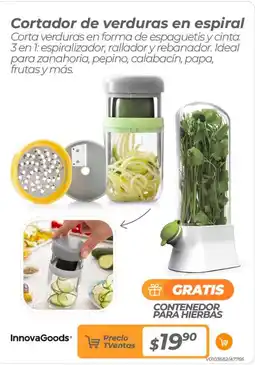 TVentas Cortador de verduras en espiral oferta