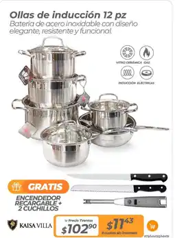 TVentas Kaisa villa ollas de inducción oferta