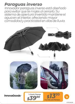 TVentas Innovagoods paraguas inverso oferta