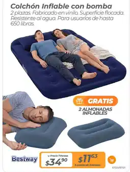 TVentas Bestway colchón inflable con bomba oferta