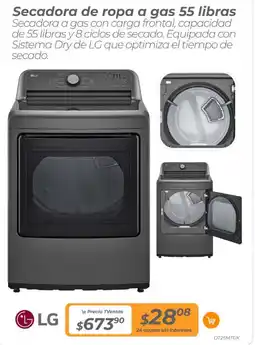 TVentas Lg secadora de ropa a gas oferta