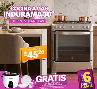 Indurama cocina a gas 30"