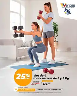 TVentas Set de 4 mancuernas de 3 y 5 Kg oferta