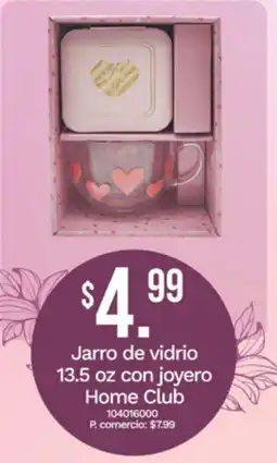 Tia Home club jarro de vidrio con joyero oferta