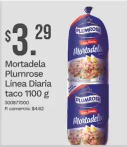 Tia Plumrose mortadela línea diaria taco oferta