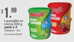 Tia Mayik lavavajilla crema oferta