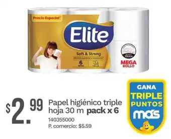 Tia Elite papel higiénico triple hoja oferta