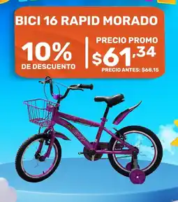 Coral Hipermercados Bici 16 rapid morado oferta