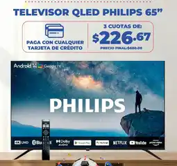 Coral Hipermercados Philips televisor qled 65" oferta