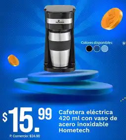 Tia Hometech cafetera eléctrica con vaso de acero inoxidable oferta