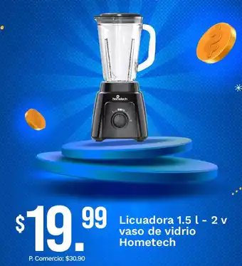 Hometech licuadora vaso de vidrio