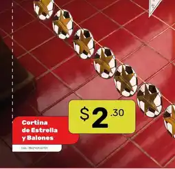 Akí Cortina de estrella y balones oferta