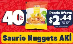 Akí Aki saurio nuggets de pollo congelados oferta