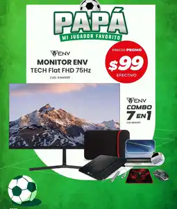 Novicompu Env monitor tech flat fhd 75hz oferta