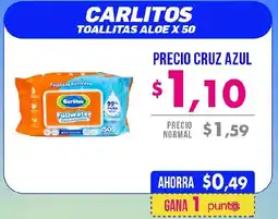 Farmacias Cruz Azul Carlitos toallitas aloe oferta