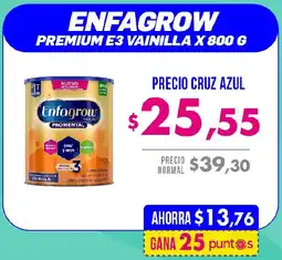 Farmacias Cruz Azul Enfagrow premium E3 vainilla oferta