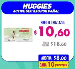 Farmacias Cruz Azul Huggies active sec oferta