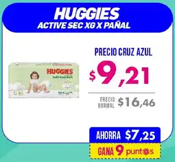 Farmacias Cruz Azul Huggies active sec oferta