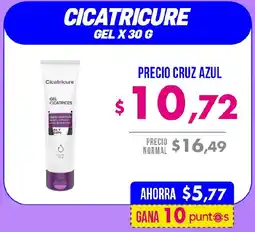 Farmacias Cruz Azul Cicatricure gel oferta