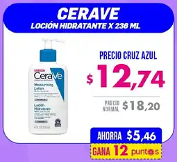 Farmacias Cruz Azul Cerave loción hidratante oferta