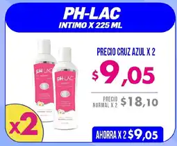 Farmacias Cruz Azul Ph-lac intimo oferta