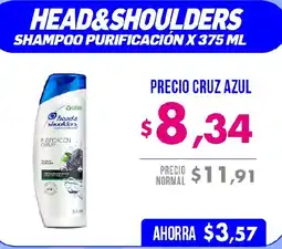 Farmacias Cruz Azul Head&Shoulders shampoo purificación oferta