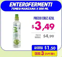 Farmacias Cruz Azul Enterofermenti 75meq manzana oferta