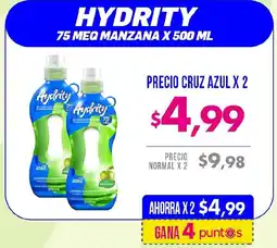 Farmacias Cruz Azul Hydrity 75 meq manzana oferta