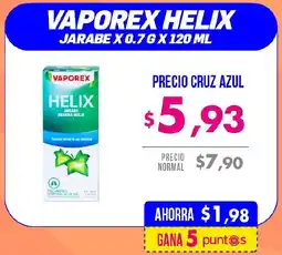 Farmacias Cruz Azul Vaporex helix jarabe oferta