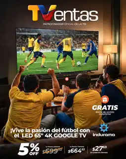 TVentas Indurama tv 65" oferta