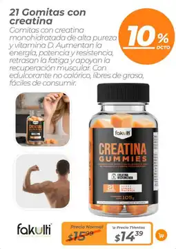 TVentas Fakulti 21 gomitas con creatina oferta