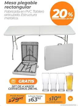 TVentas Mesa plegable rectangular oferta