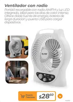TVentas Ventilador con radio oferta