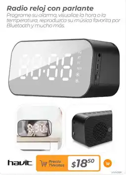 TVentas Havic radio reloj con parlante oferta