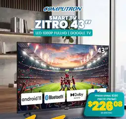 Computron Zitro smart tv 43" oferta