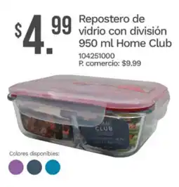 Tia Home club repostero de vidrio con división oferta